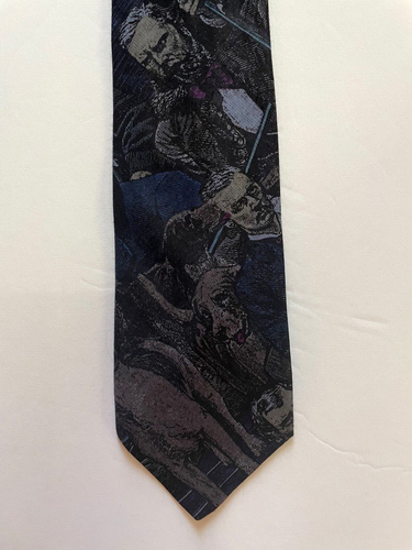 Blue Brown Hunting BYBLOS Viscose Tie Italy - Picture 4 of 8