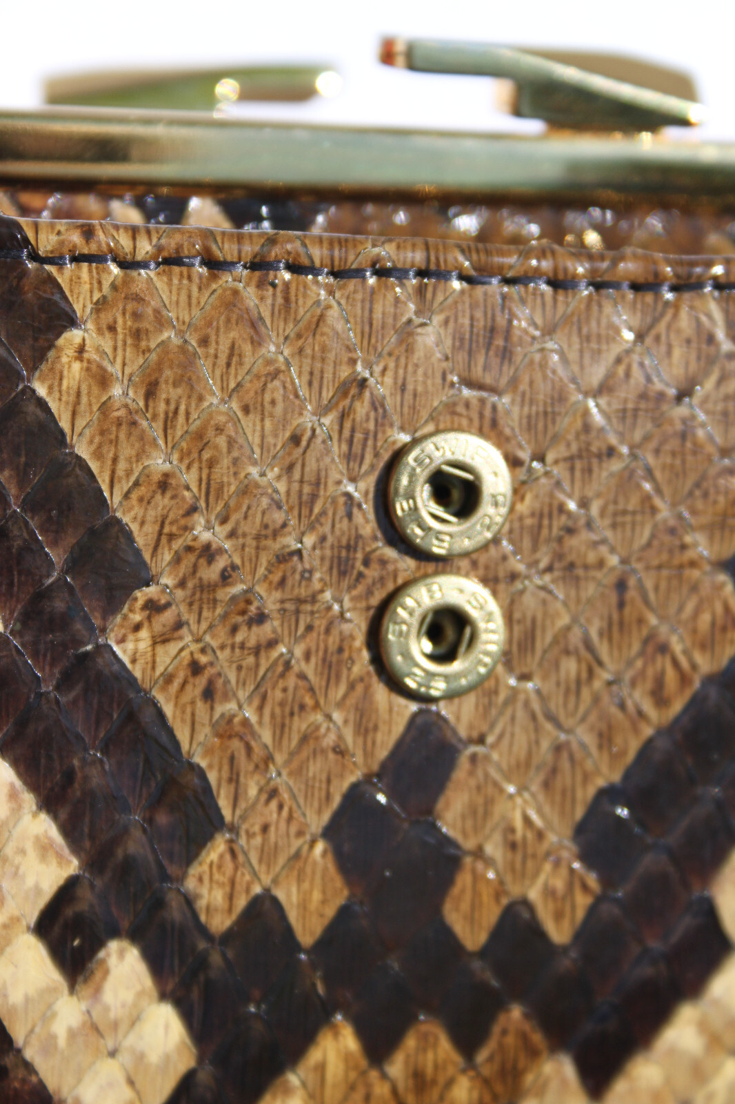 Bosca Vintage Genuine Python Leather Wallet Made … - image 12