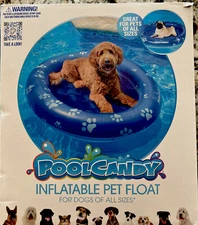 Pool Candy Inflatable Dog Pet Pool Float and Lounger 53" x 35" Up to 100 Lbs