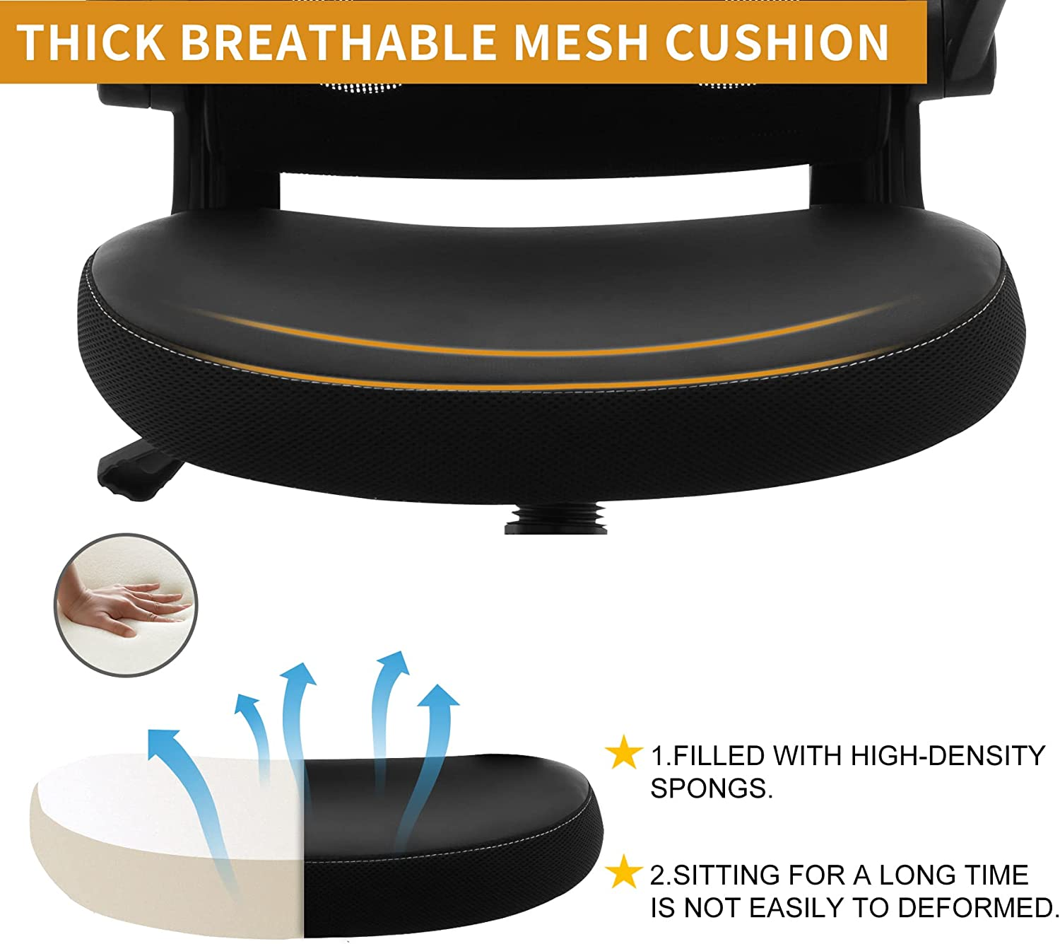 X XISHE Office Chair,Pu Cushion Ergonomic Desk Chair,Mesh Mid Back Height Comput eBay