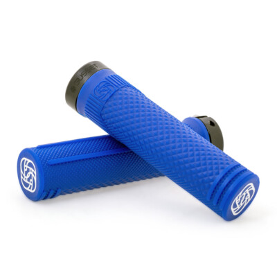 Zwickelgriffe S2 Klemmen extra weiche Compound-Lenkergriffe 133 mm blau