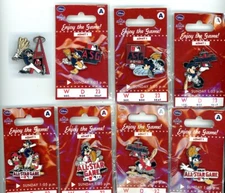 2010 MLB All-Star Game Pin Choice pins Angels Disney Donald Mickey Goofy Pete