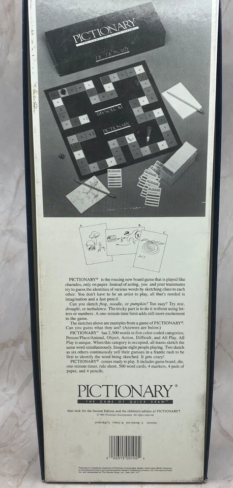Pictionary Game Replacement Parts Cards Timer Cubes Paper Pads 1st Edition 1985 - Image 2 of 2