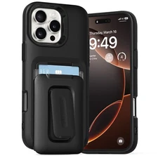 For iPhone 16 Series VRS Design [Orb] with wallet compartment & kickstand