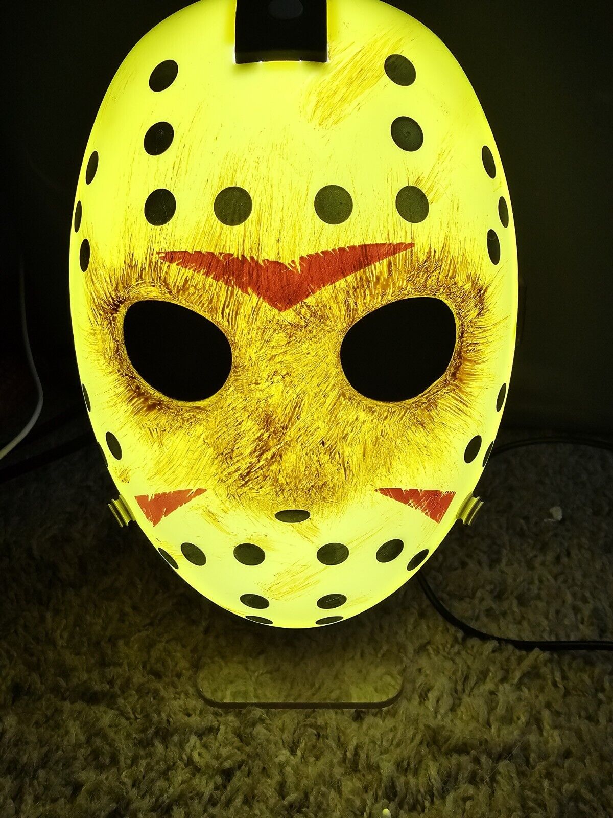 Halloween Friday The 13th Jason Voorhees Mask Night Light USB Approx. 10" H