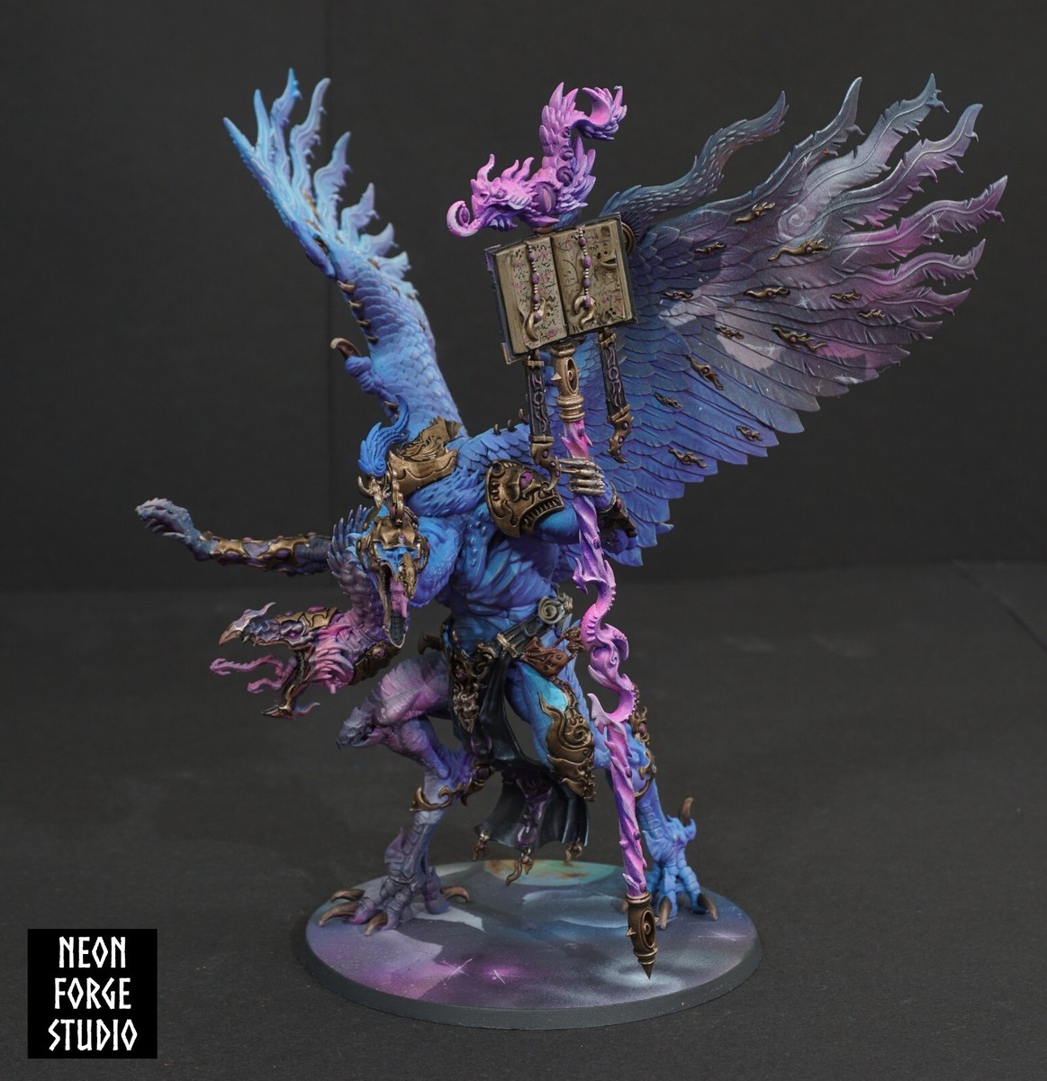 WH40K AoS Tzeentch Chaos Daemons Army Flamer Tzaangor Lord of