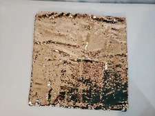 Square Throw Pillow Case Gold Sequins 17"x17", Bed Decor Bling - Glitter Cushion