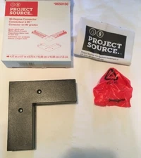 PROJECT SOURCE 0650150 90-DEGREE CONNECTOR IN WHITE / BLACK 17304-001