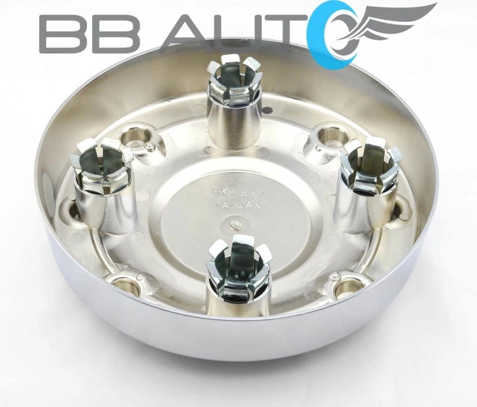 PAR DE TAPAS CENTRALES CROMADAS RUEDA DELANTERA PARA DODGE RAM 3500 2000-2002 1 TONELADA DOBLE Foto 4 de 4