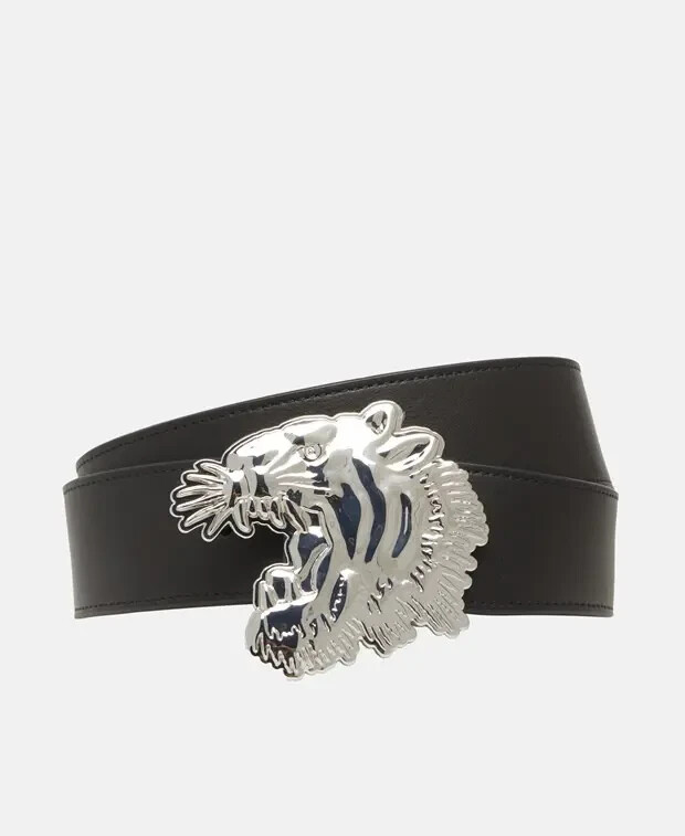 Мужской реверсивный ремень Kenzo Paris Tiger FC65CE002L25 серебристого цвета - АБСОЛЮТНО НОВЫЙ С БИРКОЙ 40090₽