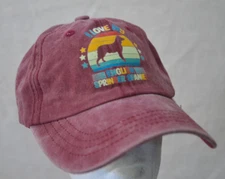 Springer Spaniel Dog Embroidered English Spaniel Red Cap Hat