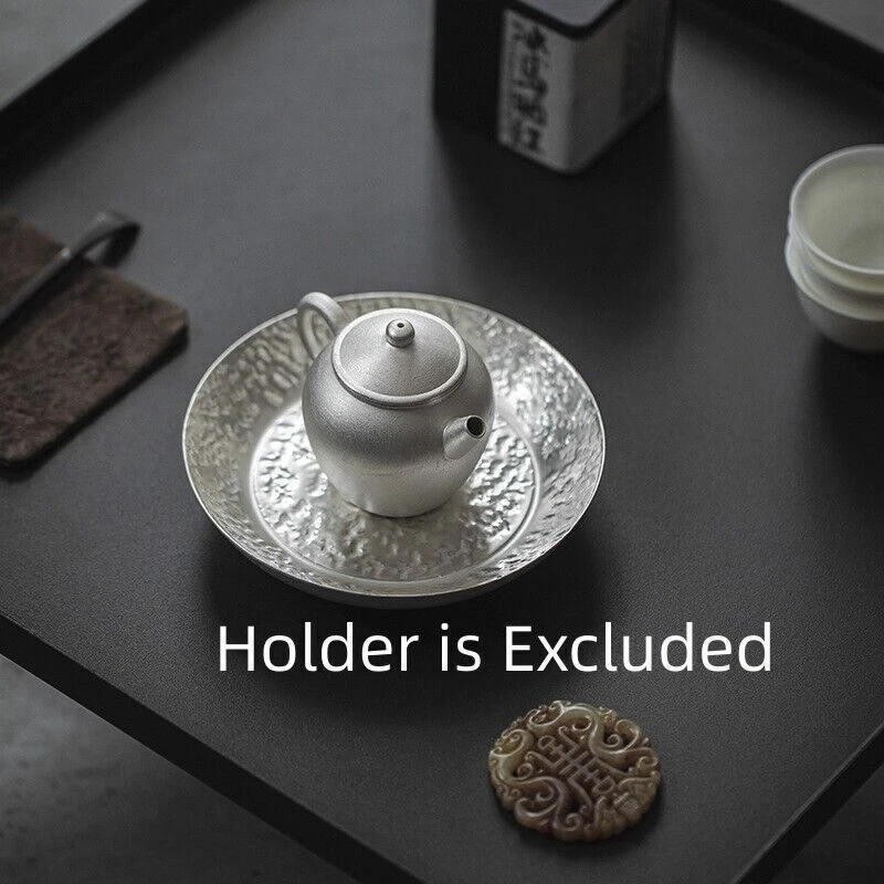 Pure Silver Tea Pot Ball Shaped Infuser Holes Sterling Silver Ceramic Pot 3.4oz - Image 2 of 4