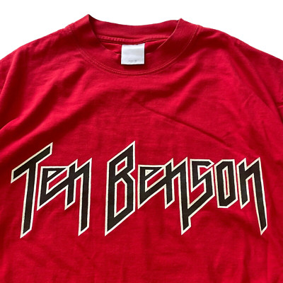 vintage TEN BENSON Shirt L band tour rock metal flaming lips 90s y2k