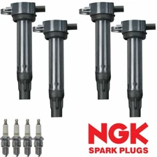 4x Ignition Coil & 4x NGK Spark Plug For 2007-2019 Chrysler Dodge Jeep UF557