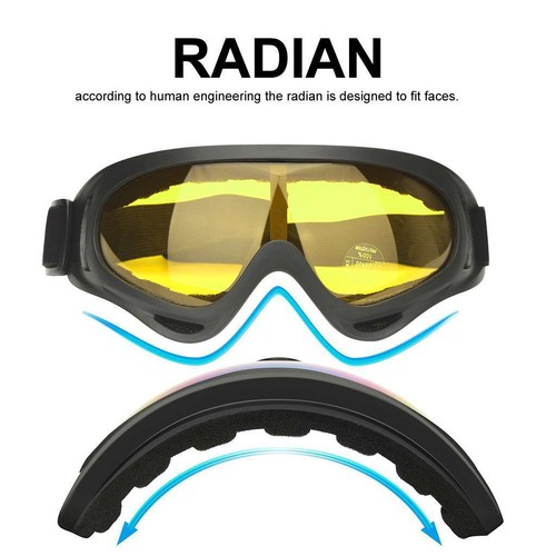 1-2pc Ski Goggles Snowboard Snow Winter Sports Anti-Fog Glare Lens UV400 Glasses - Picture 11 of 19