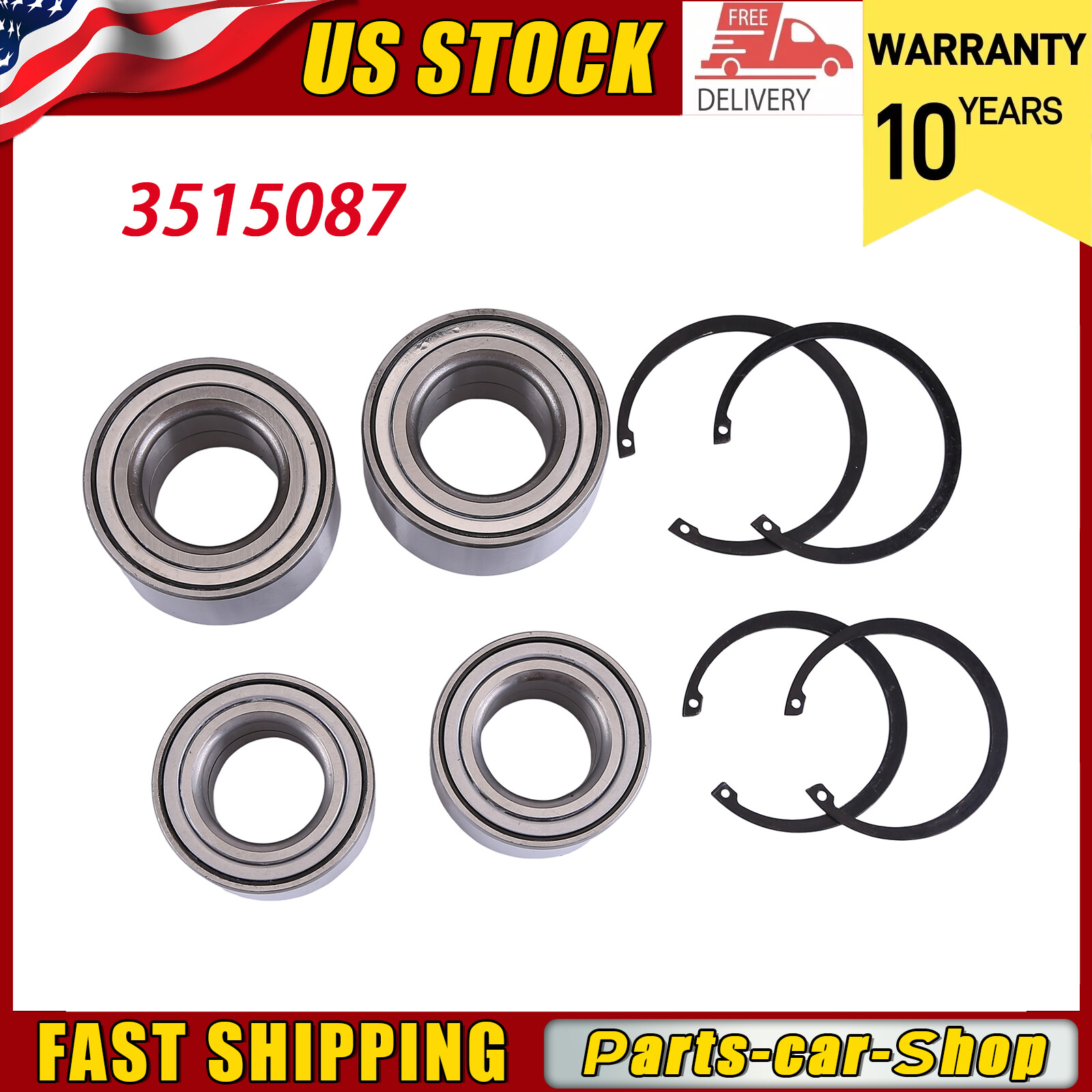 Polaris Ranger 400 425 500 570 700 800 ETX EV TM Front & Rear Wheel Bearings