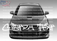 Custom Text Personalized Graffiti Windshield Banner Decal Sticker Car Truck Suv