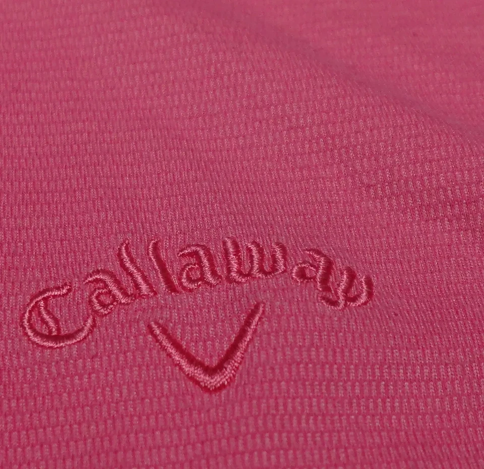 Camisa Polo Callaway Canyon Lake Para Mujer Grande Rosa Manga Corta Botón Golf Foto 2 de 4