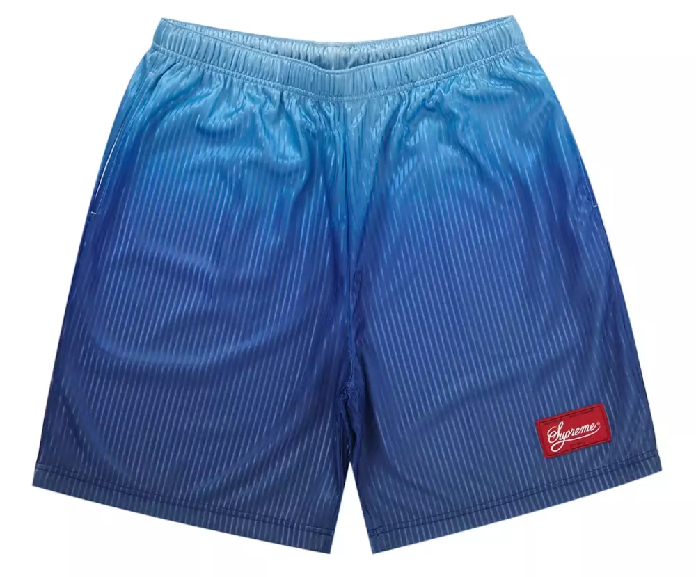SS23 SHORT PRATIQUE MAILLE DÉGRADÉ SUPRÊME BLEU ROYAL ROUGE TAILLE XL