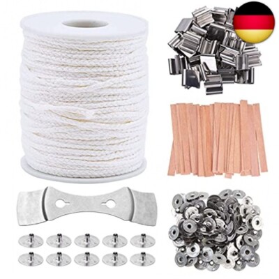 TaimeiMao Kerzendochte Baumwolle,61M Candle Wick,Raucharm & 100% Geflochtene