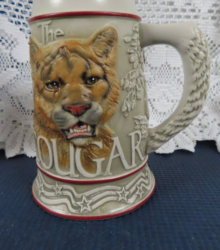 NUEVA Taza Ceramarte El Puma Piedra Tom O'Briens Animal Americano 2000 Brasil 3D - Imagen 7 de 7