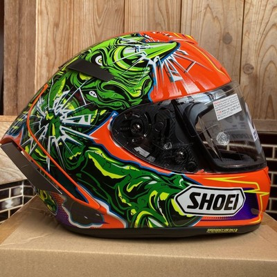 SHOEI X-Fourteen POWER RUSH TC-8 ORANGE/GREEN M size first come 