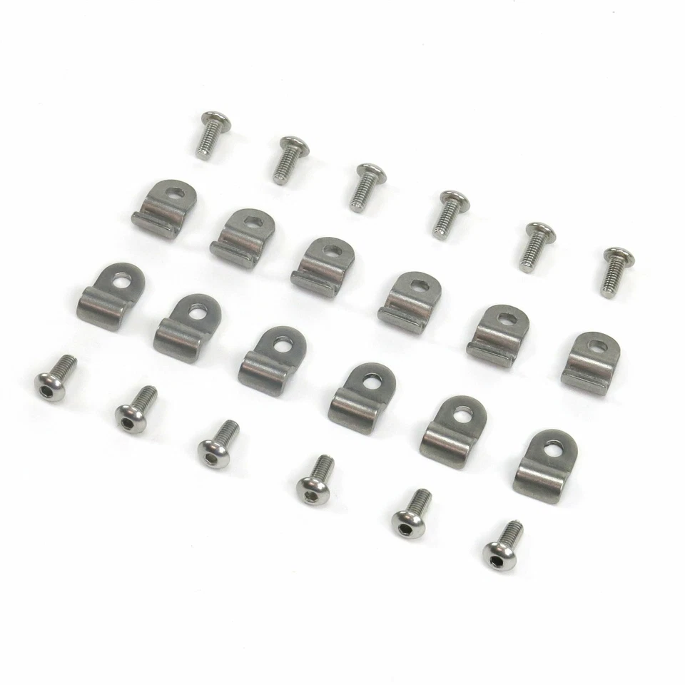 Abrazaderas de una sola línea de 5/8" - Acero inoxidable para 55-57 Chevy Bel Air - Paquete de 12 Foto 3 de 4