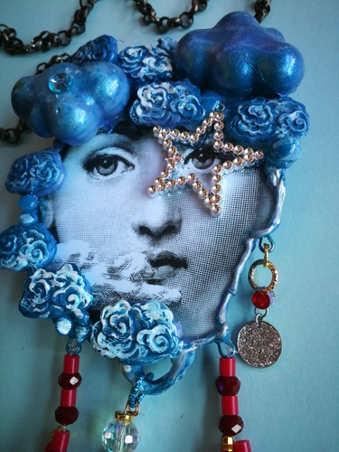 Necklace Woman Jewelry Luxury Charm Cloud Face Vintage Muse Golden Age Jewellery - Picture 11 of 24