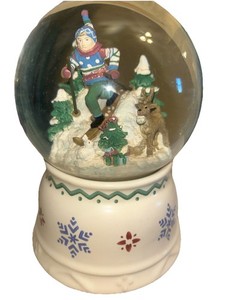 Christmas musical snow globe. This discontinued collectible item