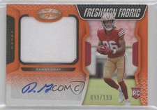 2022 Certified Freshman Fabric Signatures Mirror Orange Danny Gray Auto 17h0