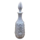 Vintage Westmoreland White Milk Glass Grape Pattern Decanter/Bottle With Stopper