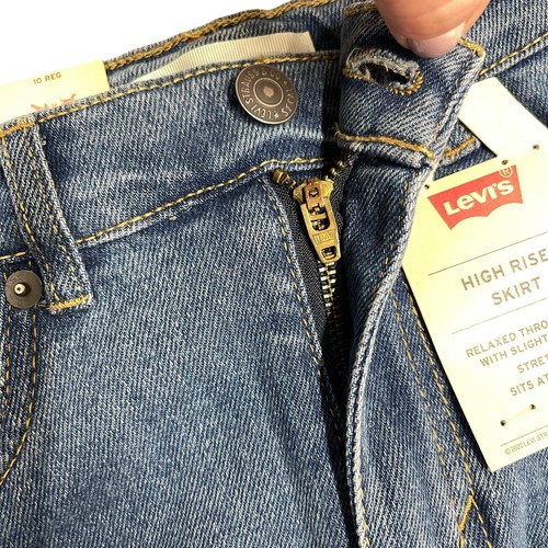 Levi’s High Rise Skirt Blue Jean Denim Girls 10 New - Picture 4 of 7
