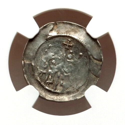 Germany Strassburg 1150 - 1190 Silver Denar NGC MS60