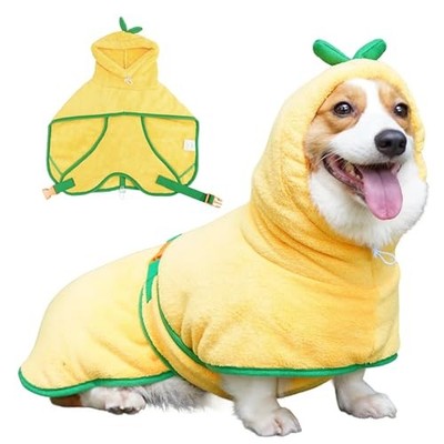 Gleegain Premium Super Absorbent Microfiber Dog Bathrobe, Quick Drying Pet