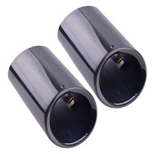 2x Black Exhaust Tail Throat Muffler Tip Pipe Fit For Toyota Camry 2018-2022