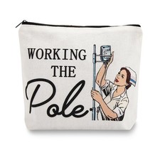 ANEETAFAN ER Nurse Gift,Nurse Gifts for Women Funny Makeup Bags,Working Beige