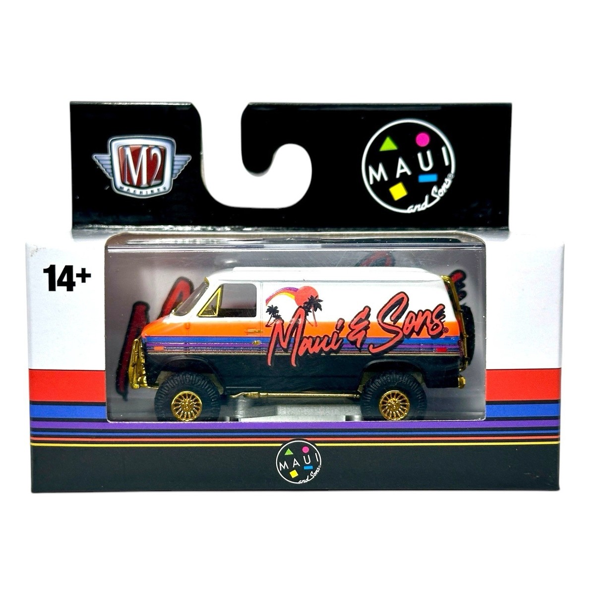 M2 Machines 1 of 750 CHASE Maui & Sons 1971 Chevrolet Van G10 1/64
