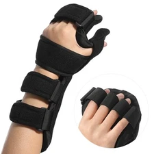 Stroke Resting Hand Splint - Night Immobilizer Wrist Finger Brace for Flexion...