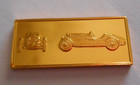 1935 Aston Martin Ulster Beau Car 24k Gold on Sterling Silver 2g Bar 7/8" Ingot — photo 8