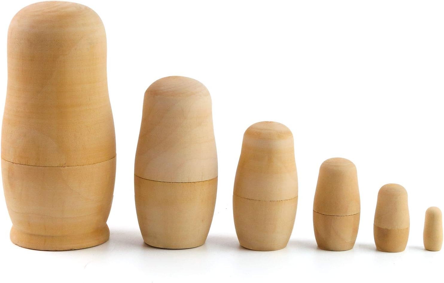 For Kids, Blank Nesting Dolls Wooden Matryoshka Fo