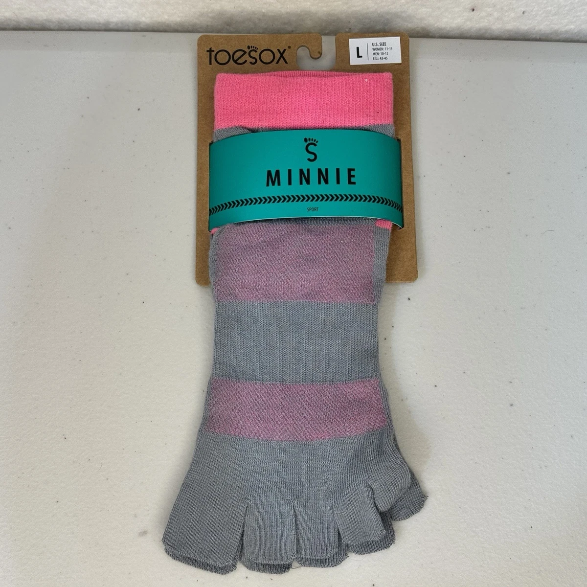 Chaussettes Grip Toe Half - Rose - Tailles Small ou Mauritius