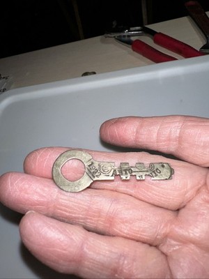 UNIQUE Model T 1922 Car Trunk Key PICTURE EMBOSSED Stamped On Key In Metal LOOK.
