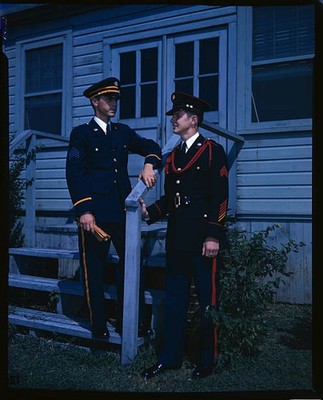 Private Earl G Burton Jr St Louis Missouri wears coat trousers of - Old Photo