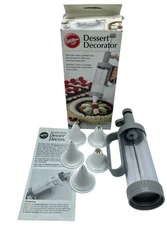 Wilton Dessert Decorator Cake Pastry Icing Tool 5 Tips Boxed Instructions Baking