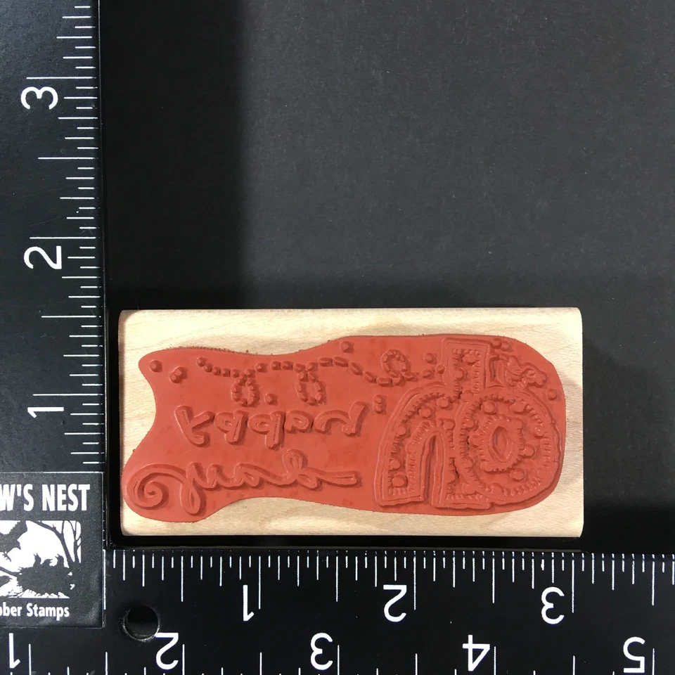 Whipper Snapper Oh Happy Day Phrase Saying Rubber Stamp Wood Mounted - Image 2 of 4