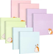 Mr. Pen- Sticky Notes, 3”x3”, 8 Pads, 400 Sheets, Tiny Hamster Sticky Notes