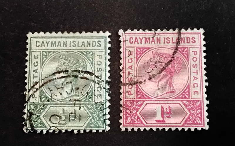 Cayman Island Stamp Pair  Scott 1 - 2    'VF Used Condition'
