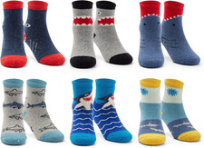 Boys Wool Socks Kids Winter Warm Socks Thicken Thermal Crew Socks for Boys 6 Pai