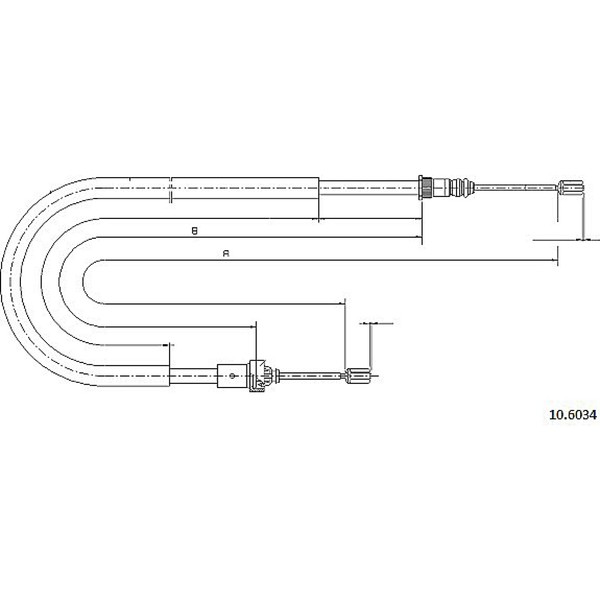 Metzger 10.6034 Seilzug Feststellbremse FüR Peugeot 206 2A C 2D 2E K 2L 2M-image