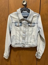 Cat  Jack Girls Denim Jeans Jacket Size L 10-12